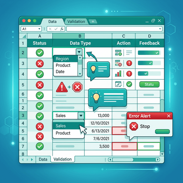Data Validation Nâng Cao Trong Excel: Dropdown Phụ Thuộc, Custom Rules Và Bảo Vệ Dữ Liệu