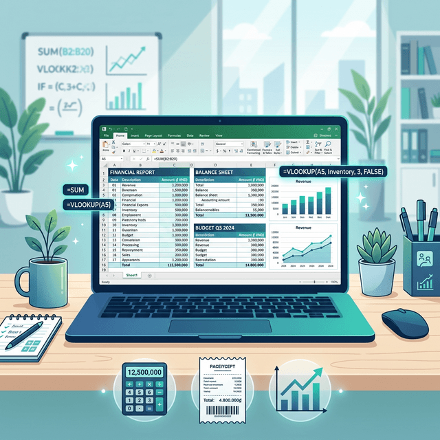 Ứng Dụng Excel Trong Kế Toán: Quản Lý Sổ Sách, Báo Cáo Thuế Và Bảng Lương Chuyên Nghiệp