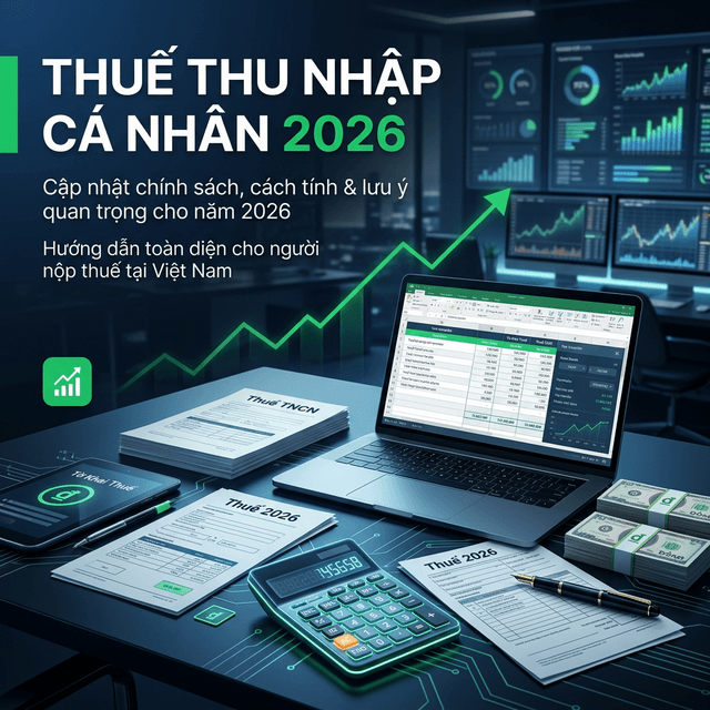 Thuế TNCN 2026: Biểu Thuế 5 Bậc Mới, Mức Giảm Trừ Gia Cảnh Và Cách Tính Chi Tiết